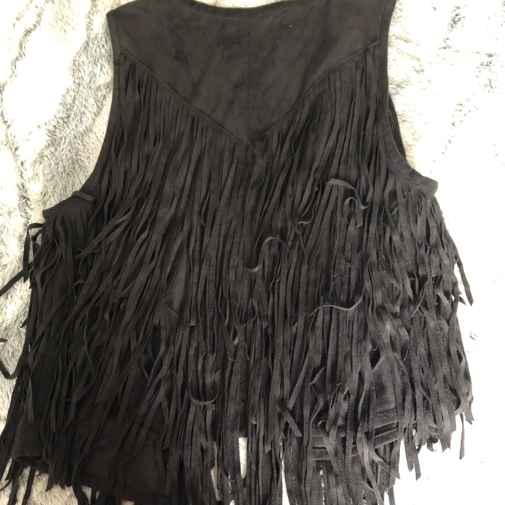 Fringe suede vest